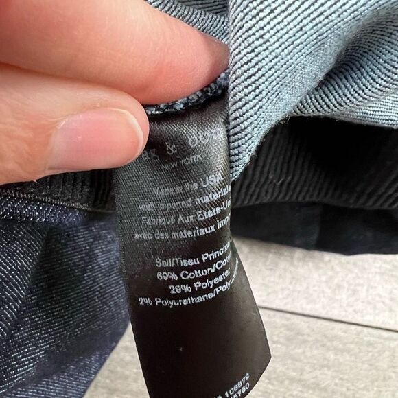 Rag & Bone New York Dark Wash Denim Pants | Size 10 | High Rise Stretch Jeans - Picture 7 of 8